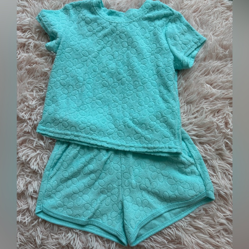 90 Degrees Blue Athletic Short Set Cozy